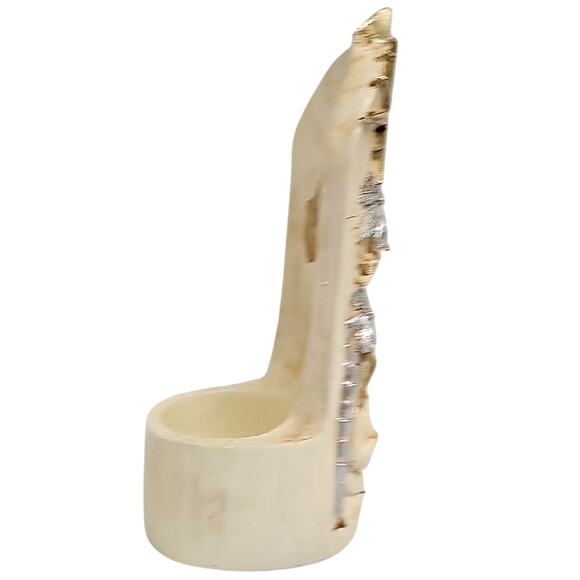 Holy Family Resin Tealite Holder with Gold and Silver Accents Nativity Scene - Picture 5 of 6